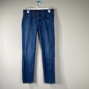 J. Crew Toothpick Ankle Denim Jeans Women's 27 Low Rise Blue Casual Pants